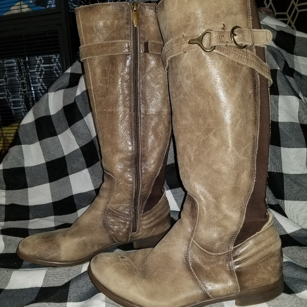Earth Woodstock Boots Taupe Size 8